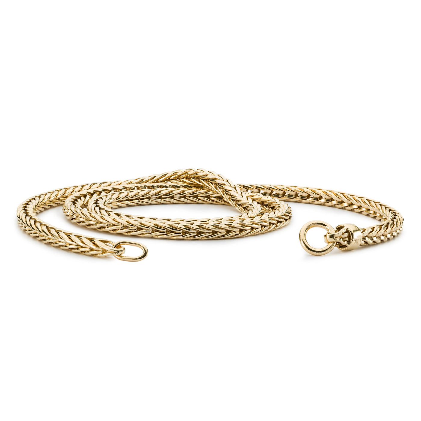 14K Guldhalskæde, der har en luksuriøs kæde lavet af 14 karat guld, perfekt til at tilføje et strejf af raffinement og luksus til din smykkesamling. Låsen medfølger ikke.